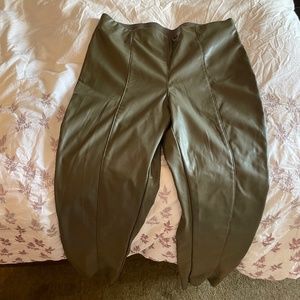 Faux leather pants